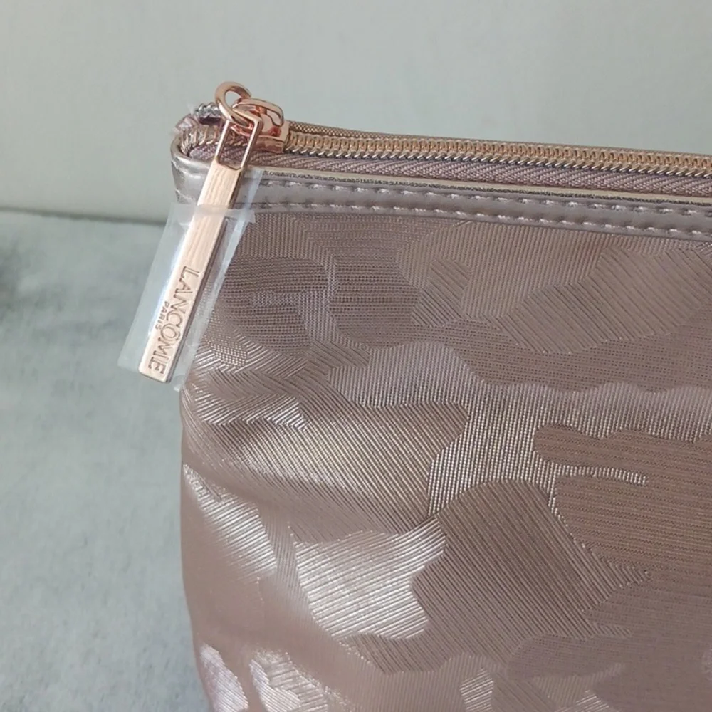 Lancome Rose Gold Print Makeup Cosmetic Bag/Travel Case